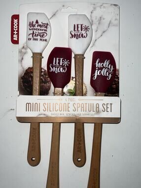Art & Cook 4 Piece Holiday Mini Spatula Set